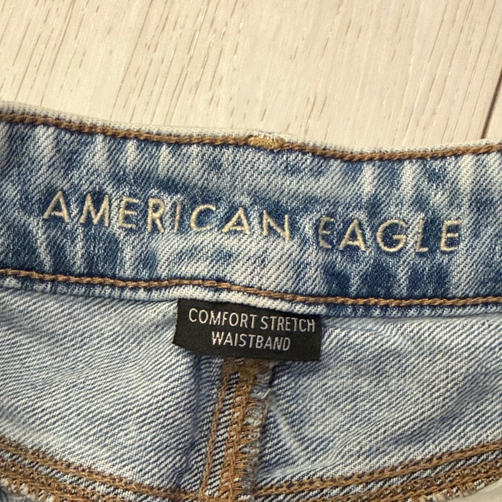 American Eagle Outfitters Ripped Blue Jean Shorts - Picture 3 of 4